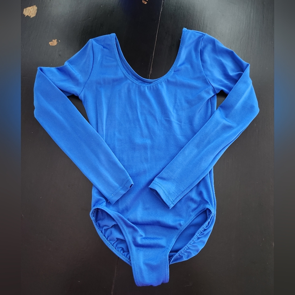 Blue Stretch Bodysuit long Sleeve